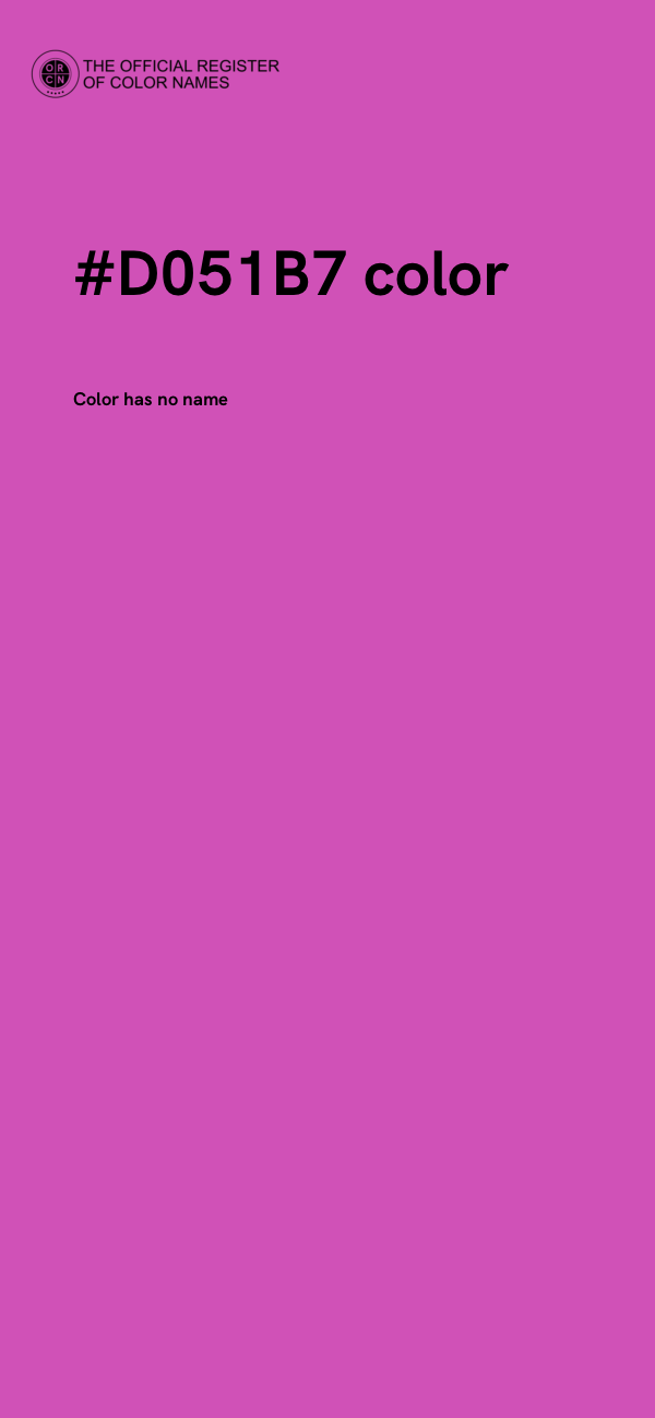 #D051B7 color image