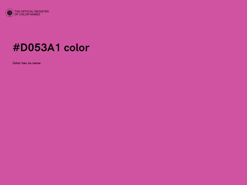 #D053A1 color image