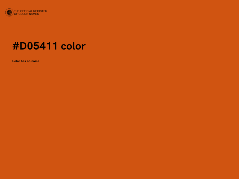 #D05411 color image