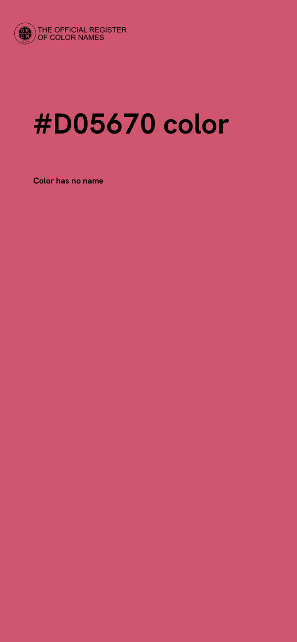 #D05670 color image