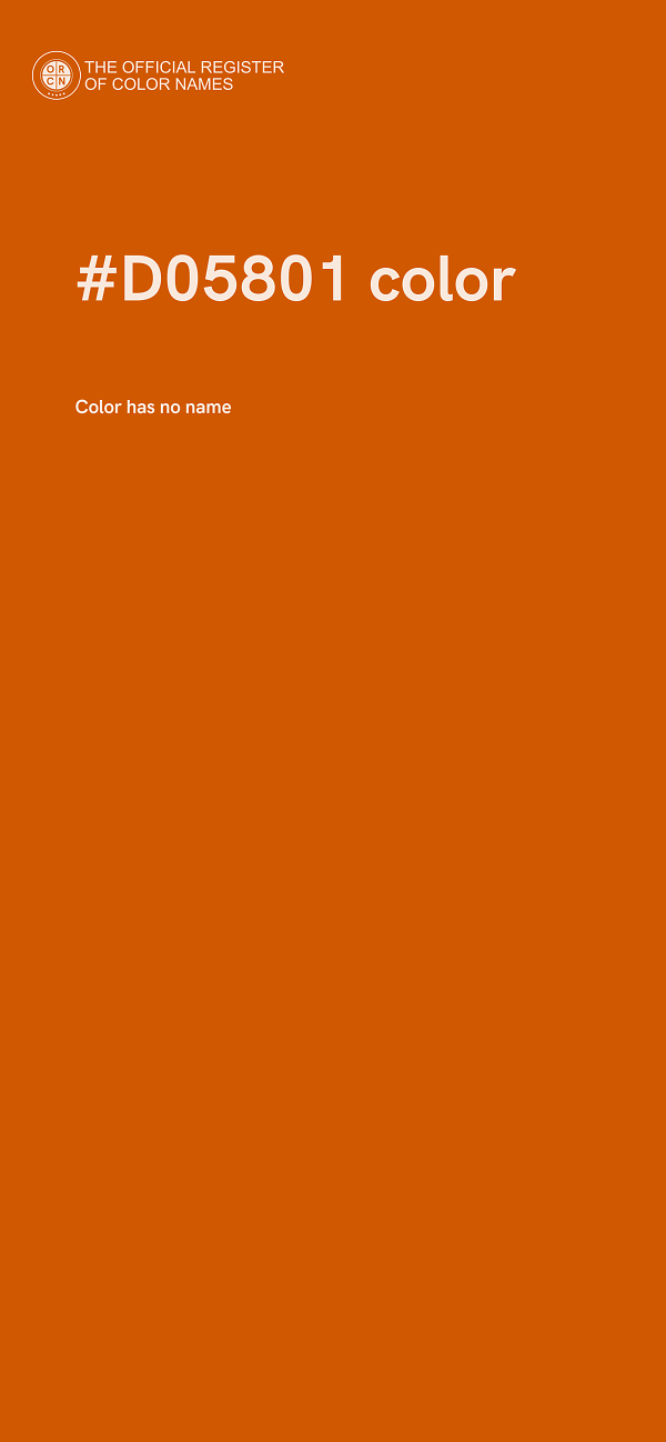 #D05801 color image