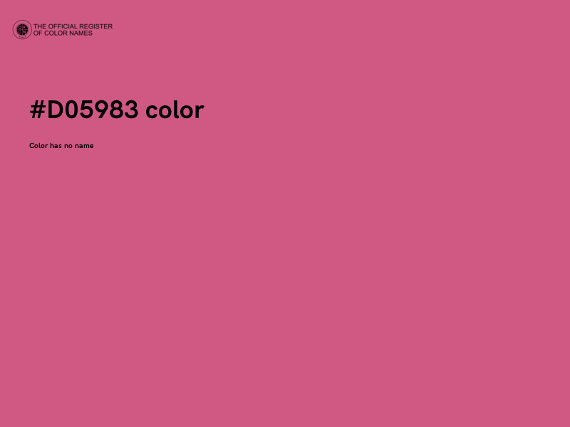 #D05983 color image