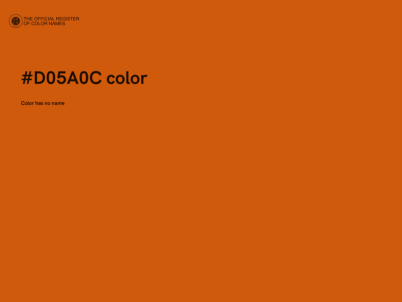 #D05A0C color image