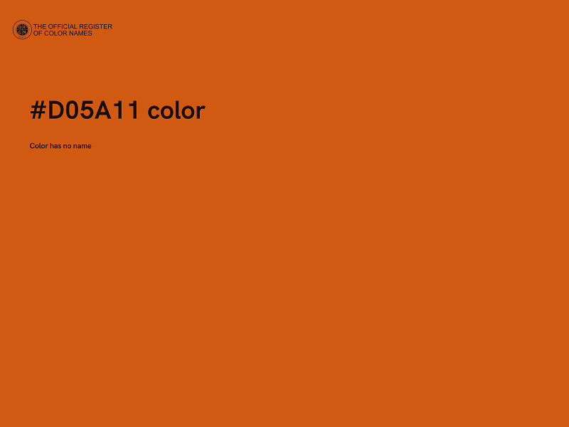 #D05A11 color image