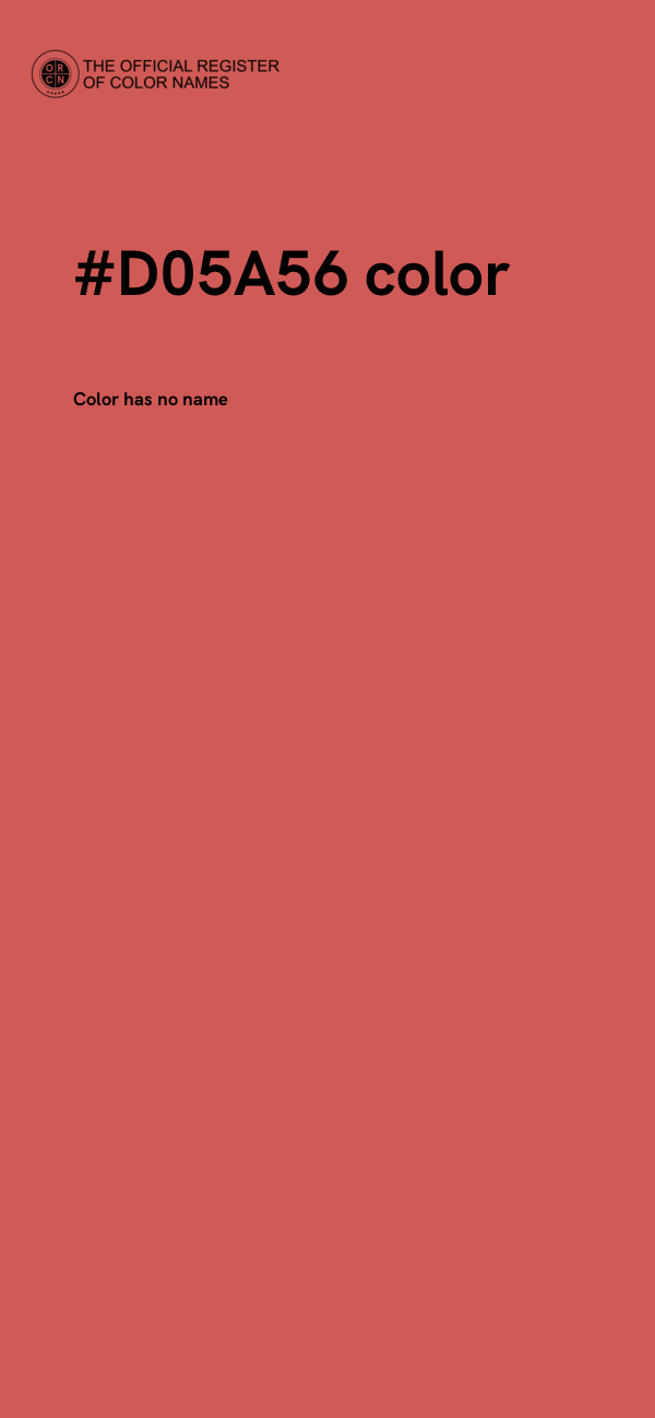 #D05A56 color image