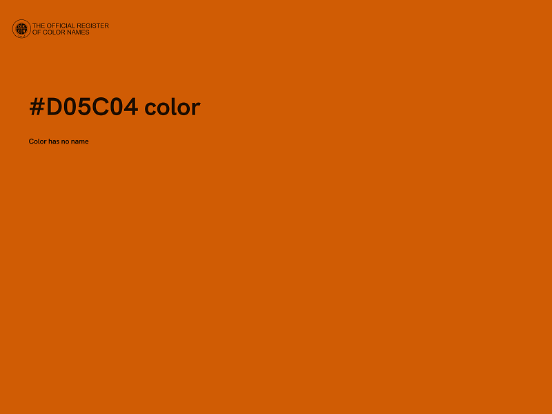 #D05C04 color image