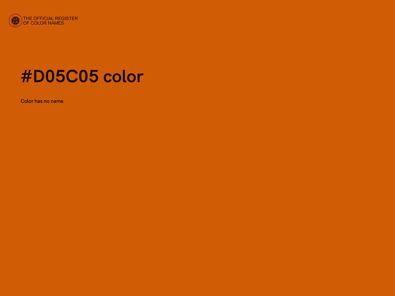 #D05C05 color image