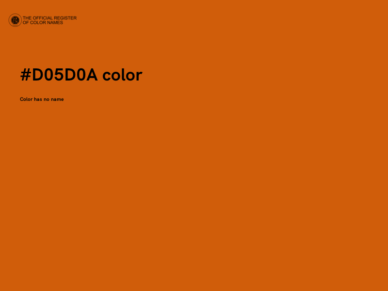 #D05D0A color image