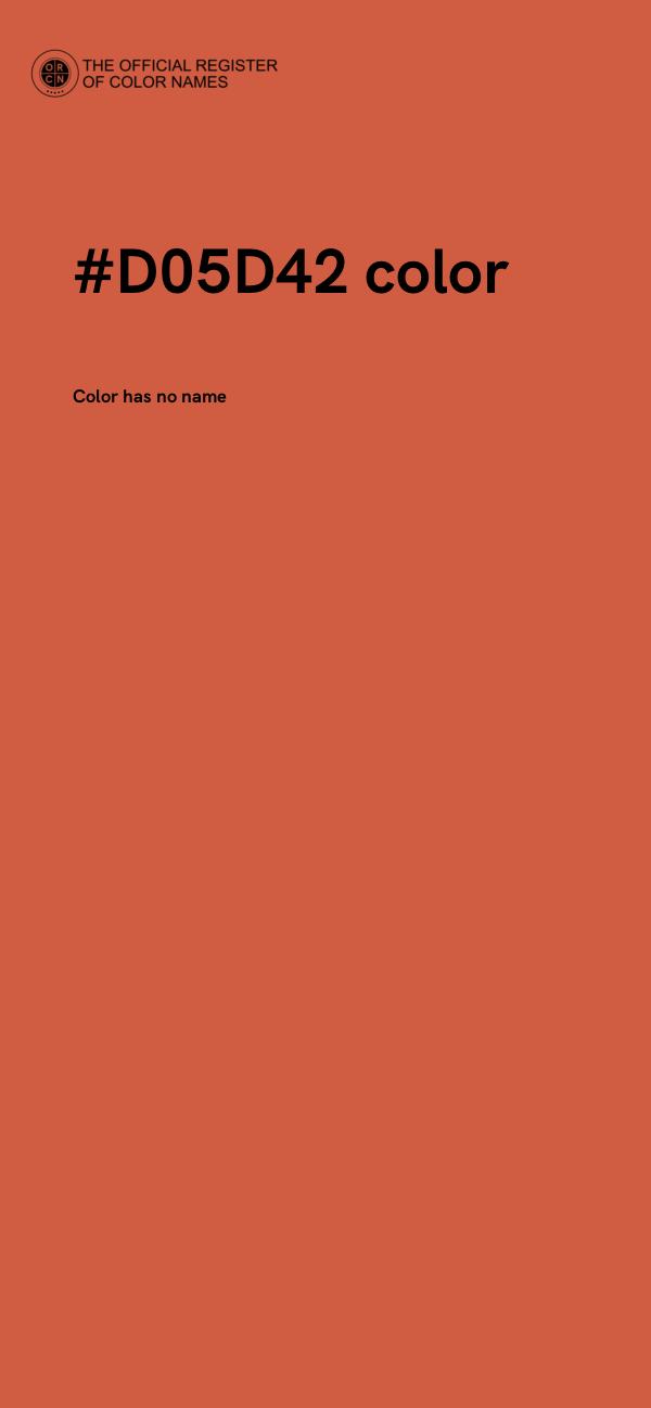 #D05D42 color image