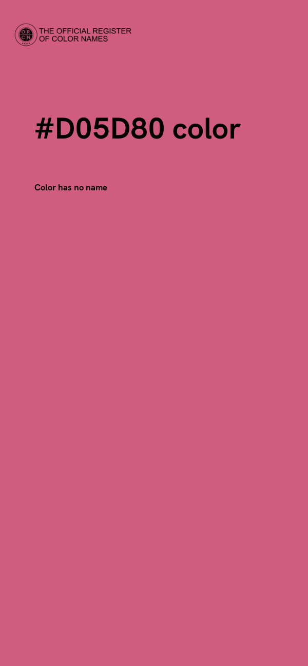 #D05D80 color image