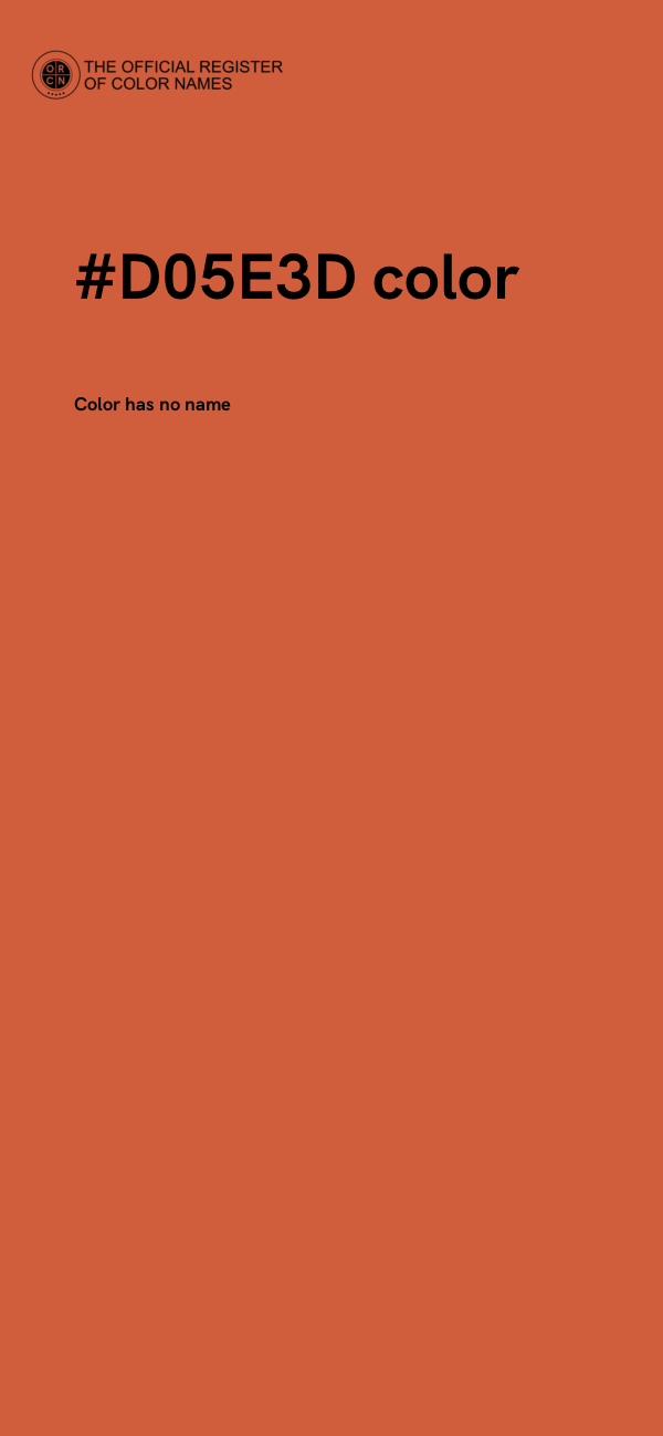 #D05E3D color image