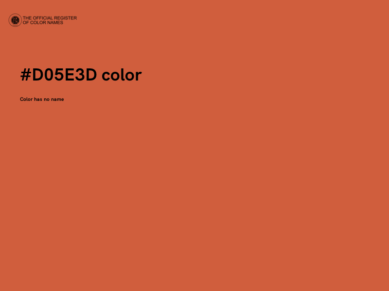 #D05E3D color image