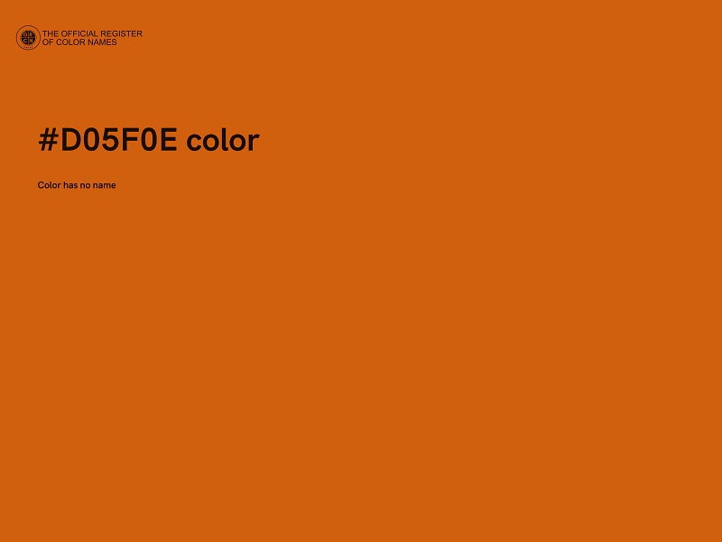 #D05F0E color image