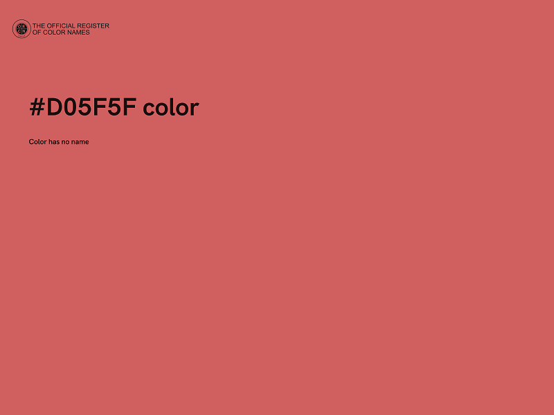 #D05F5F color image