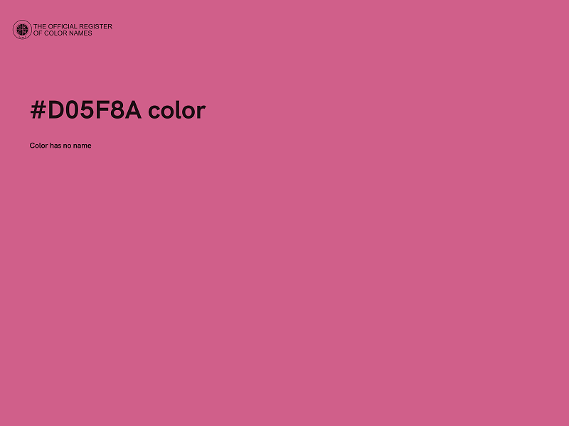 #D05F8A color image