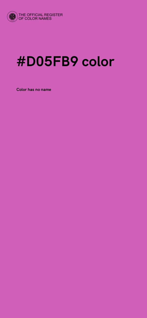 #D05FB9 color image