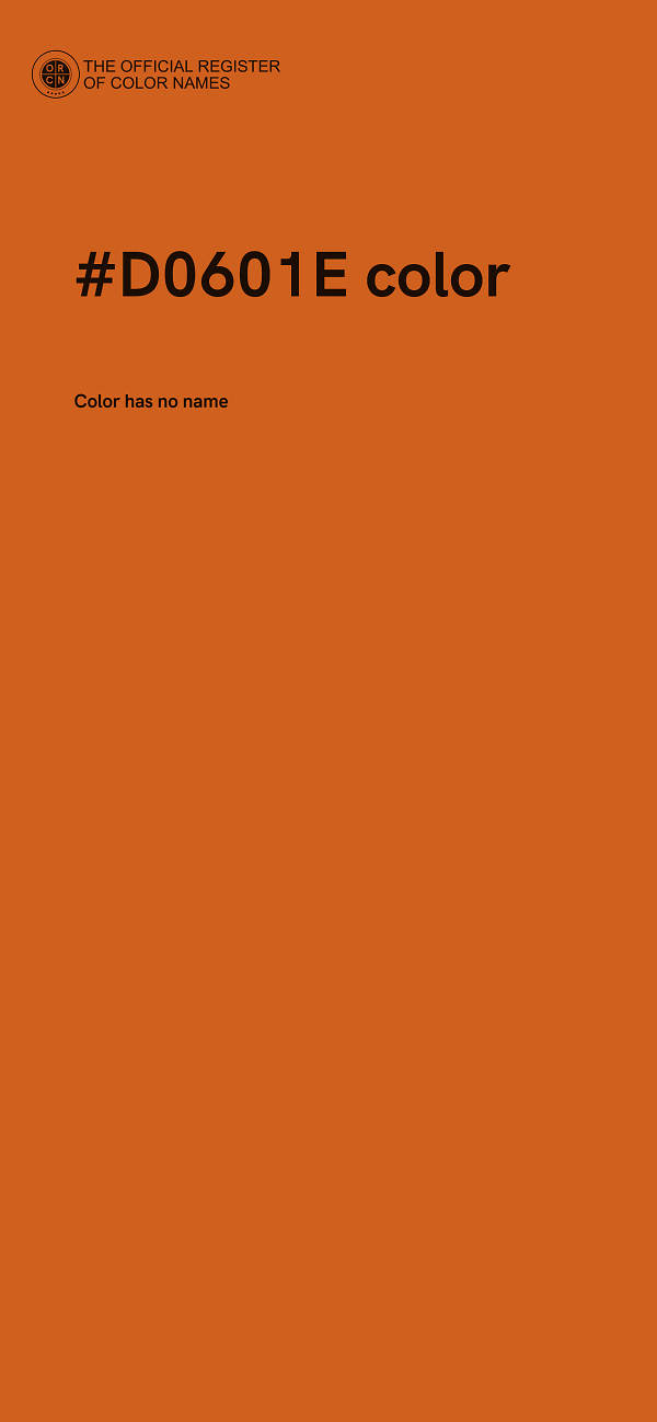 #D0601E color image
