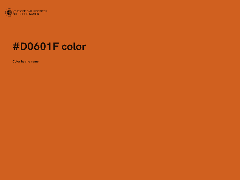 #D0601F color image