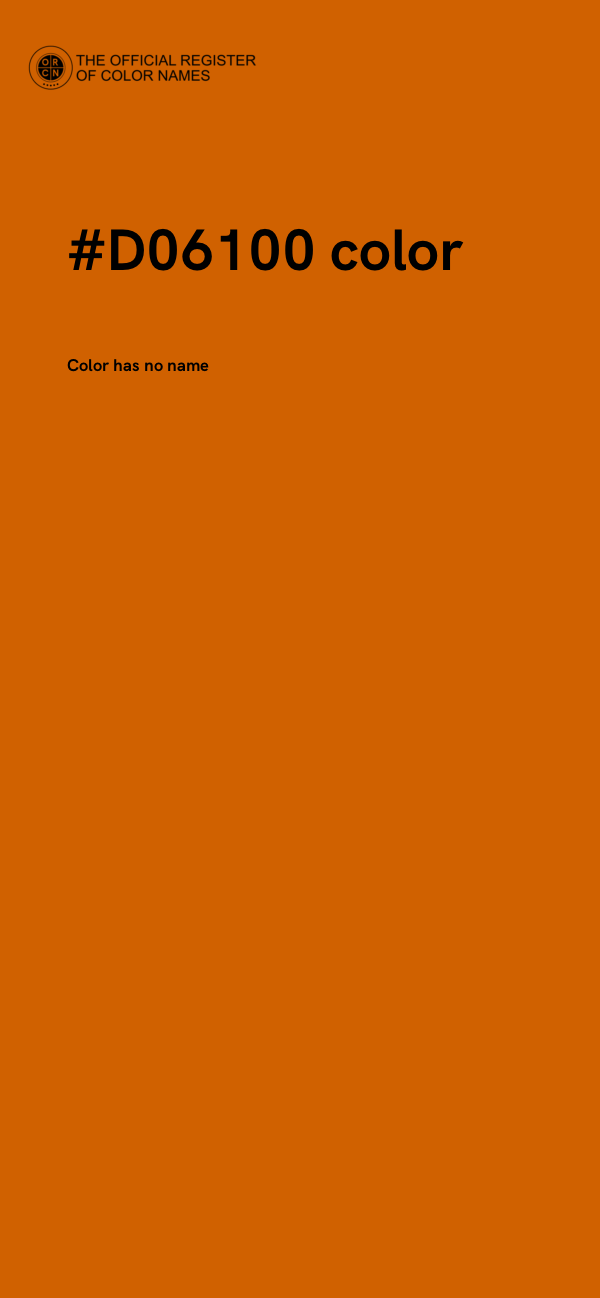 #D06100 color image