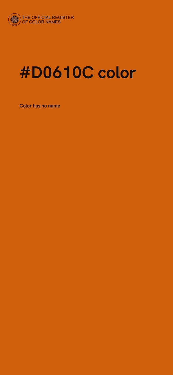 #D0610C color image
