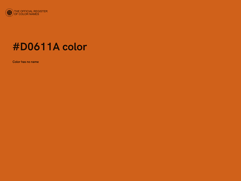 #D0611A color image