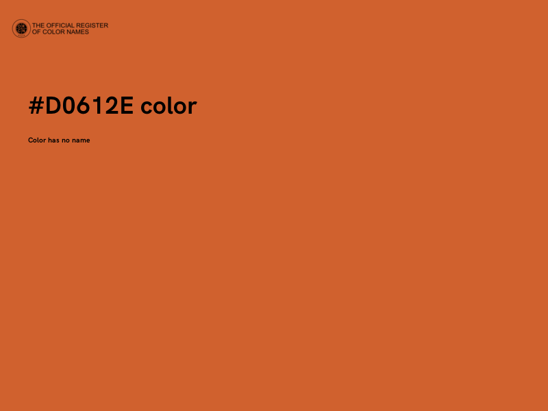 #D0612E color image