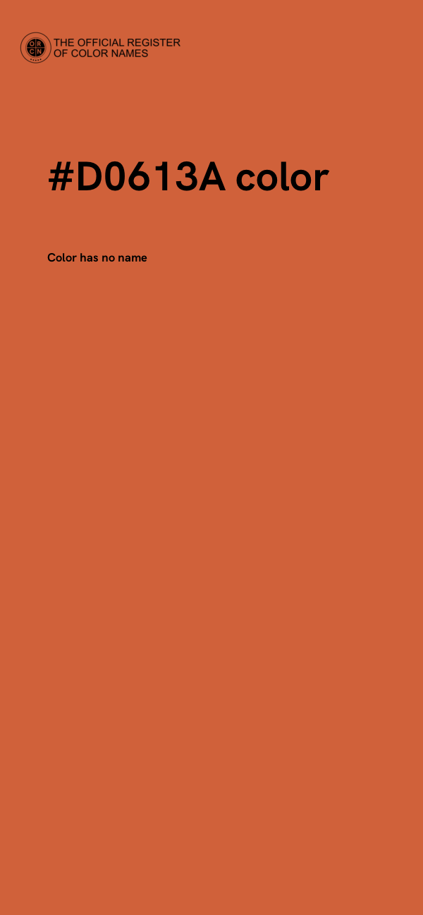 #D0613A color image