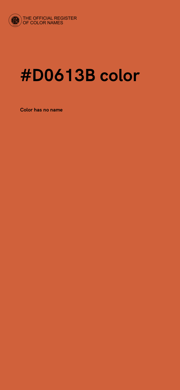#D0613B color image