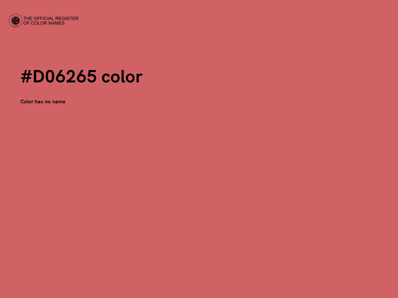 #D06265 color image