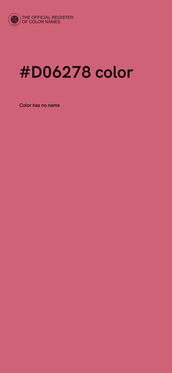 #D06278 color image
