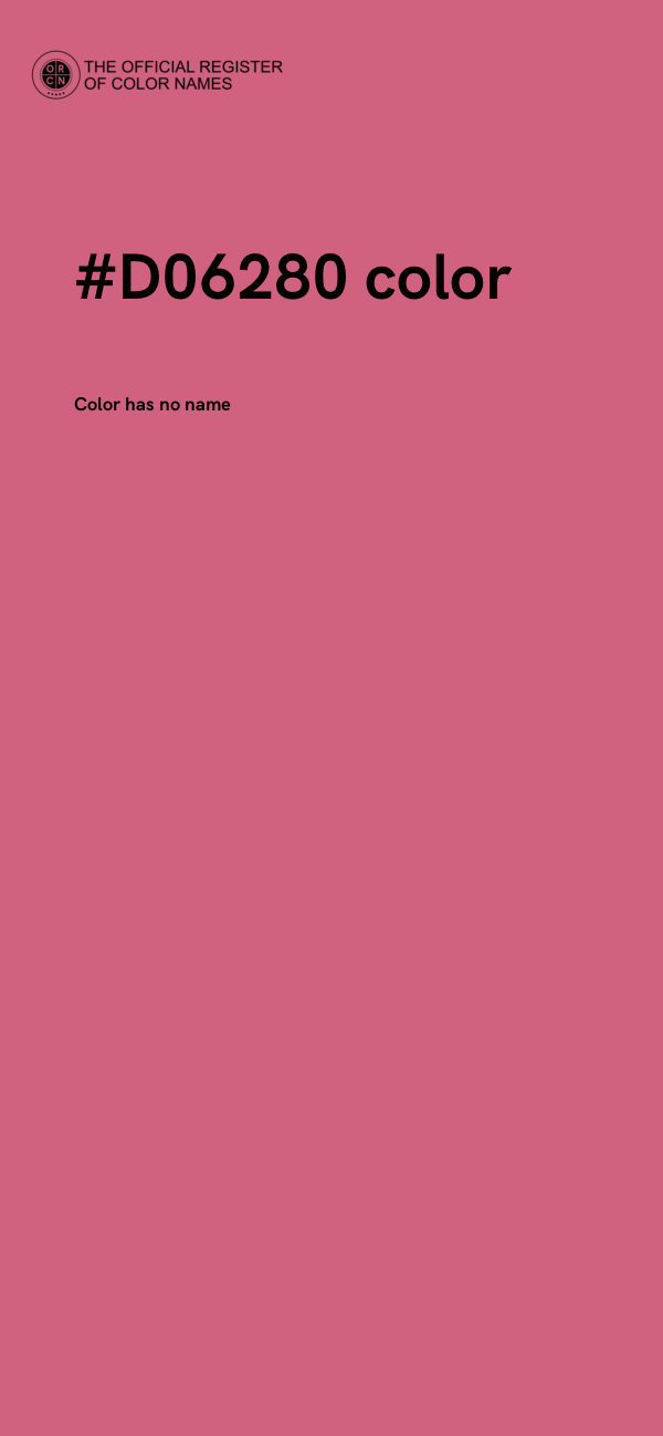 #D06280 color image
