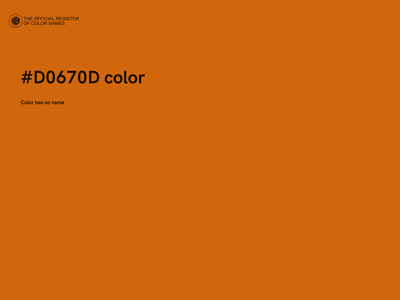 #D0670D color image