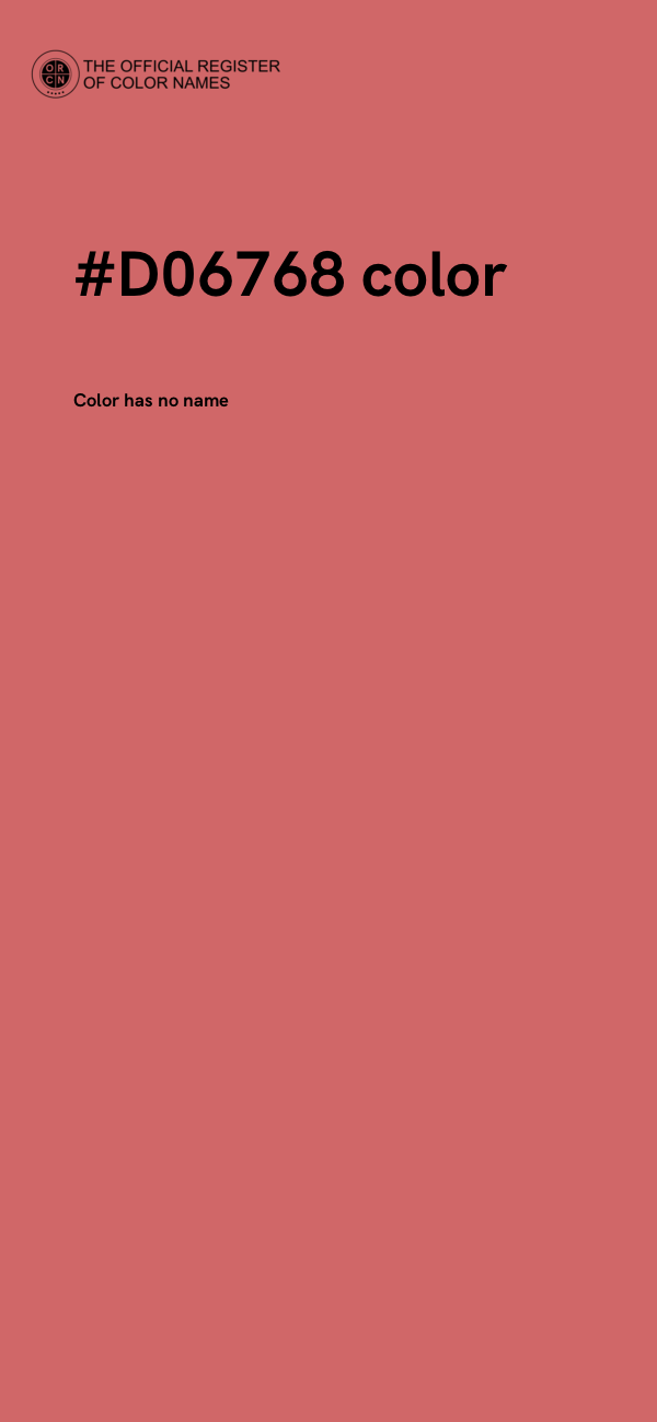 #D06768 color image