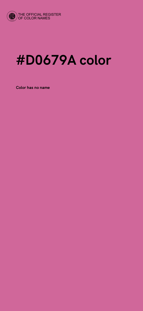 #D0679A color image