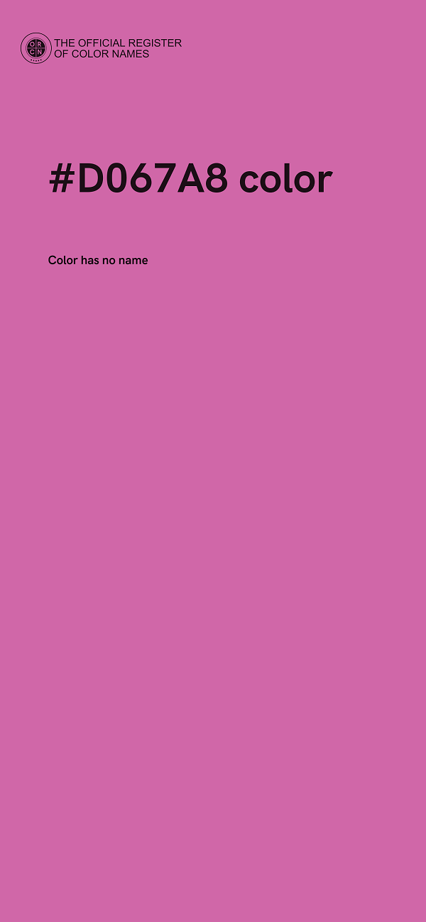 #D067A8 color image