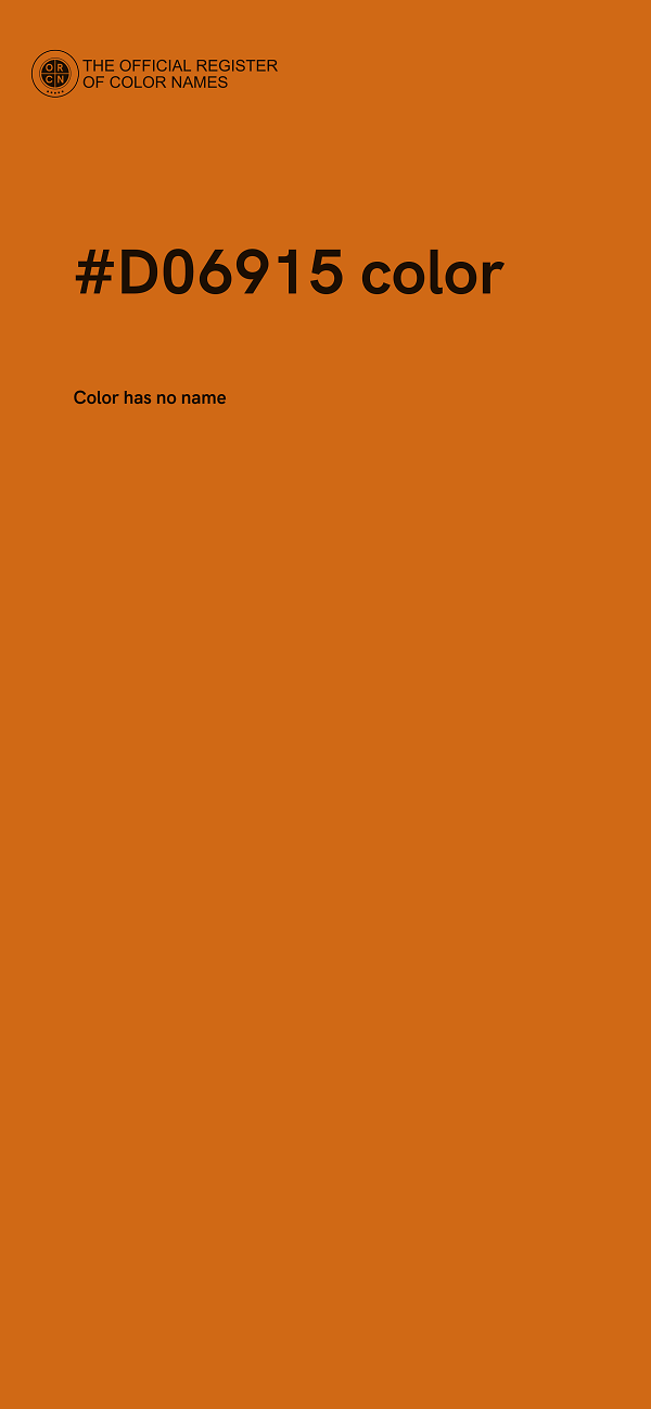 #D06915 color image