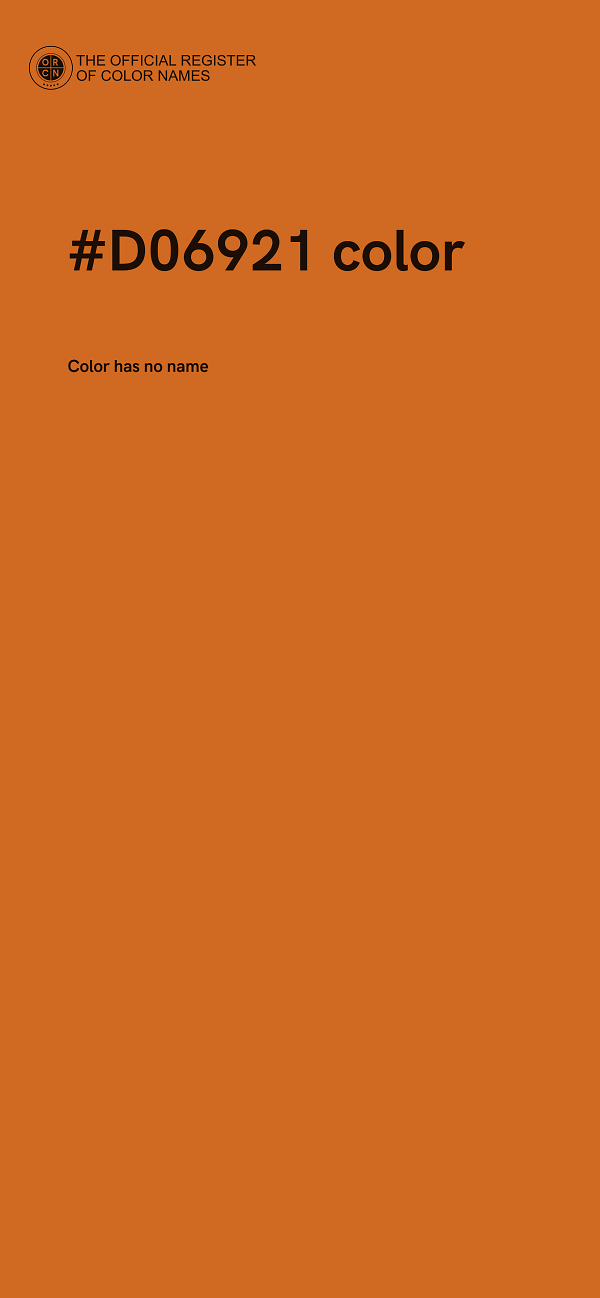 #D06921 color image