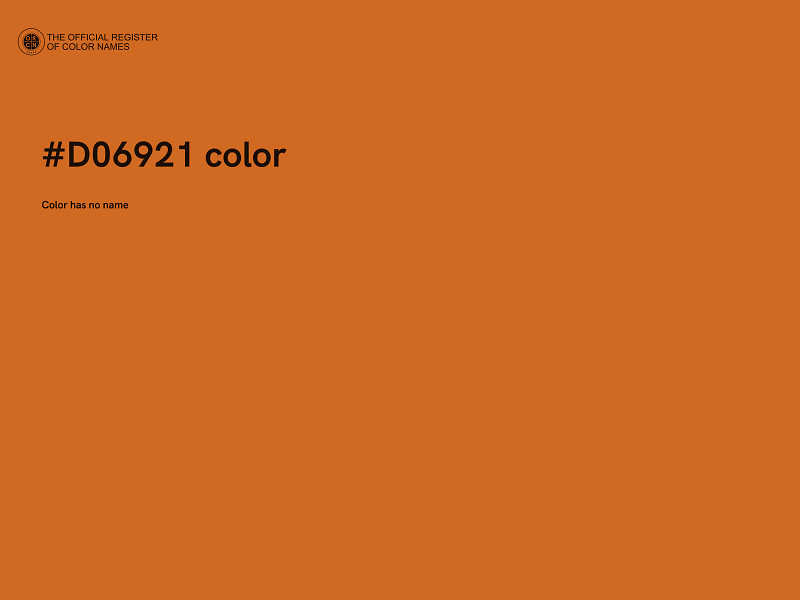 #D06921 color image