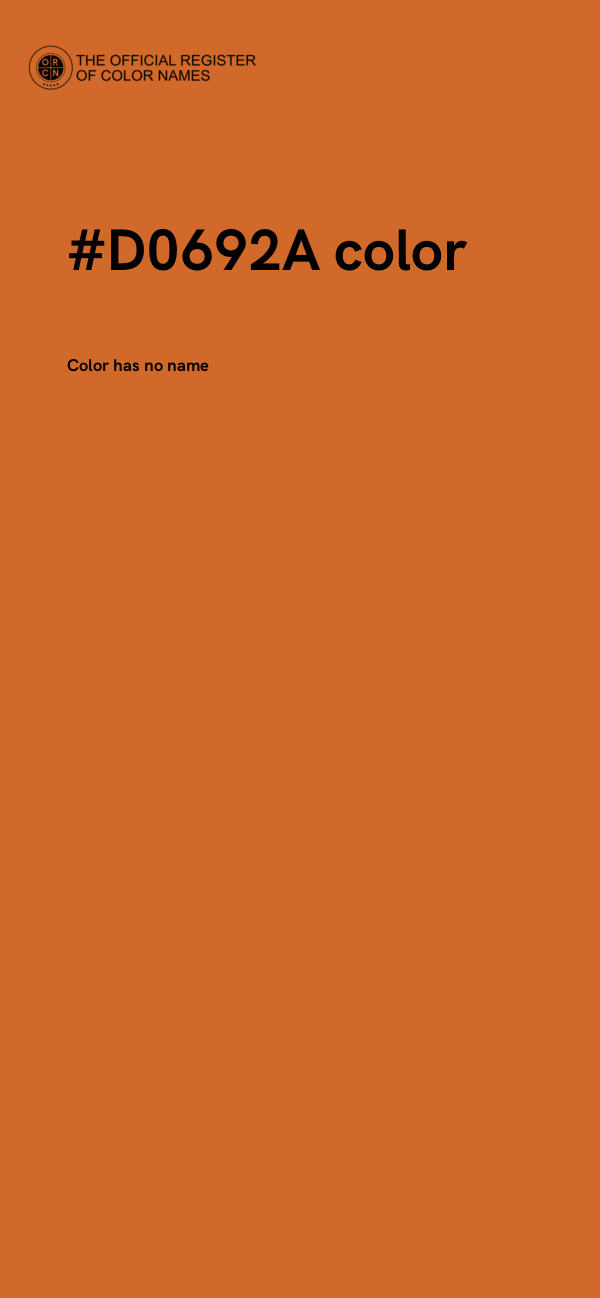 #D0692A color image