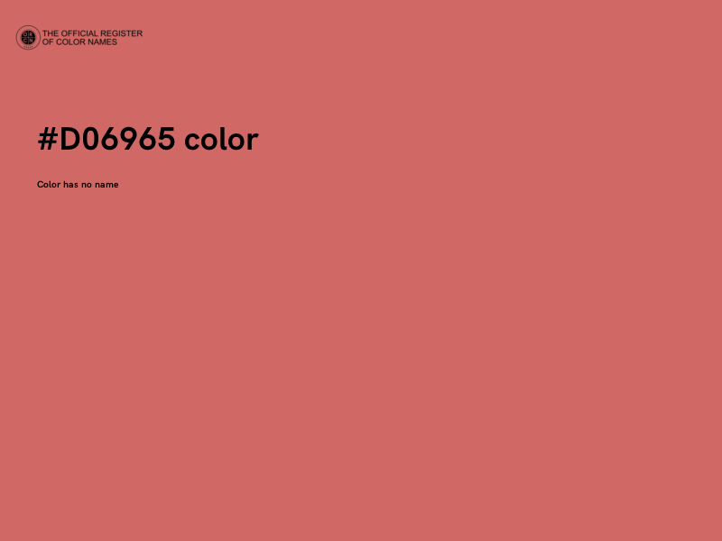 #D06965 color image