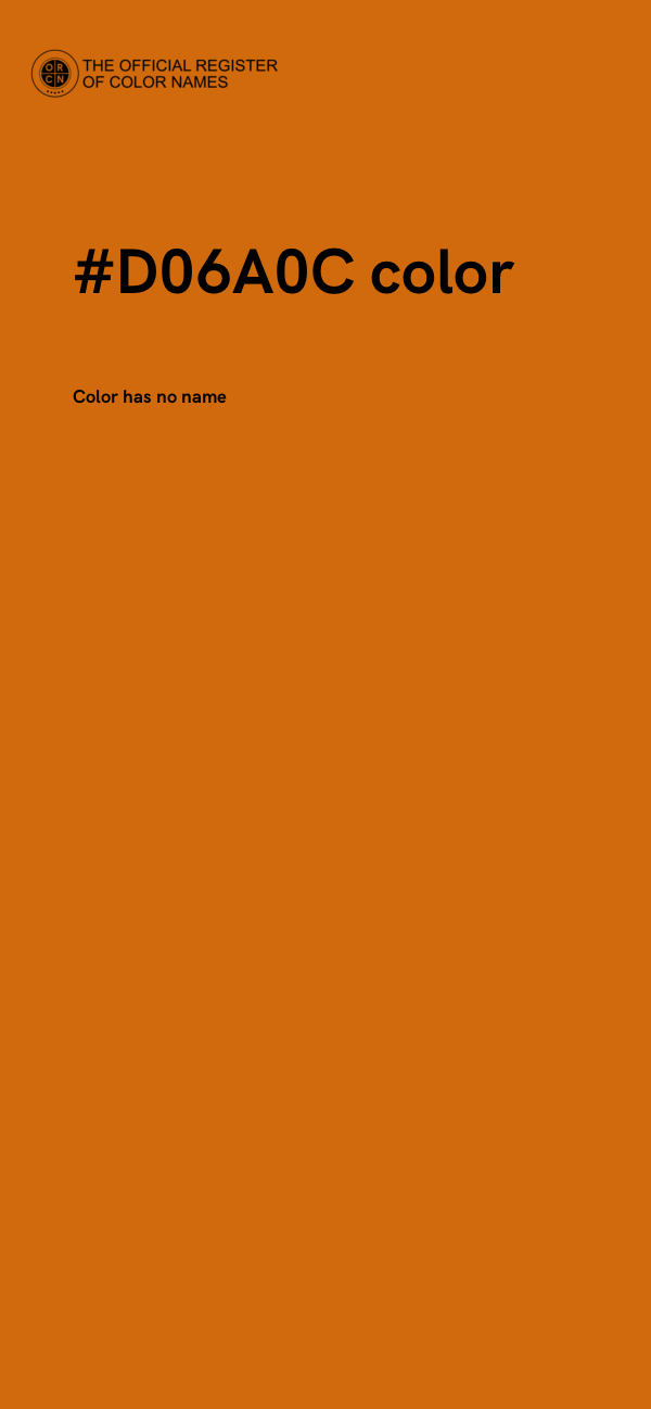 #D06A0C color image