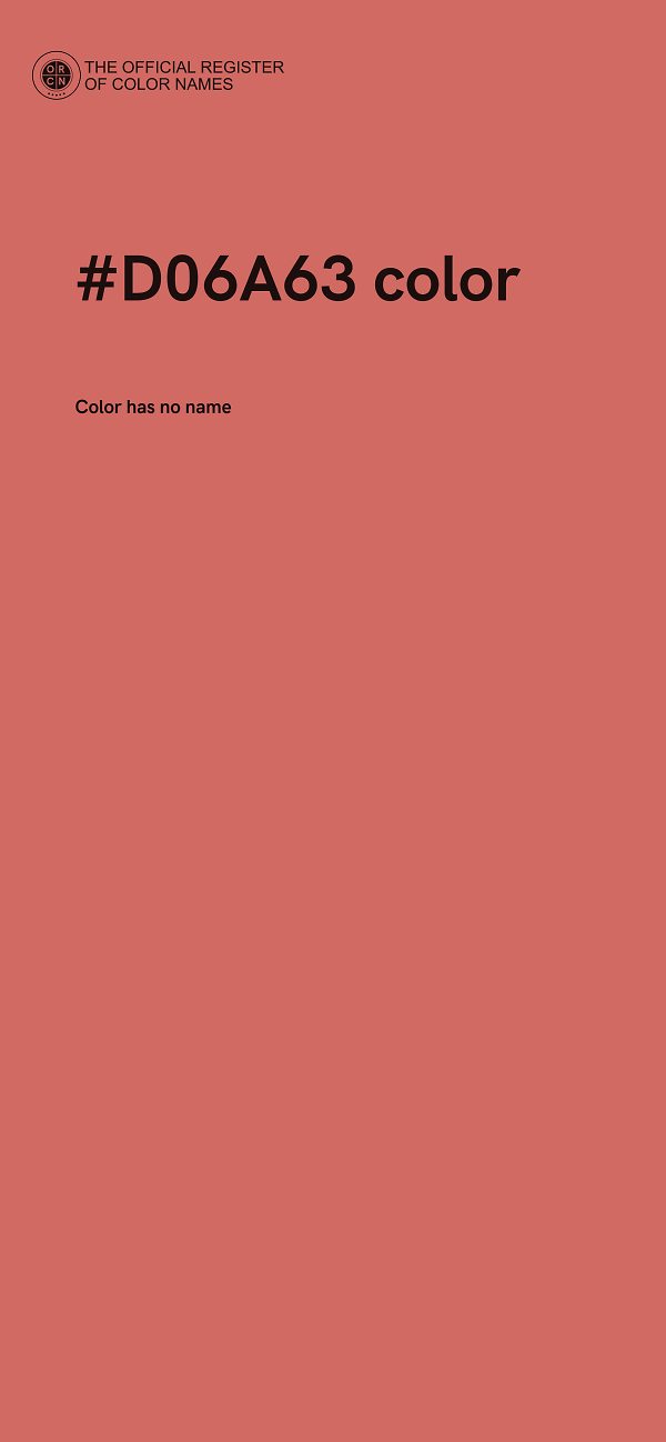 #D06A63 color image