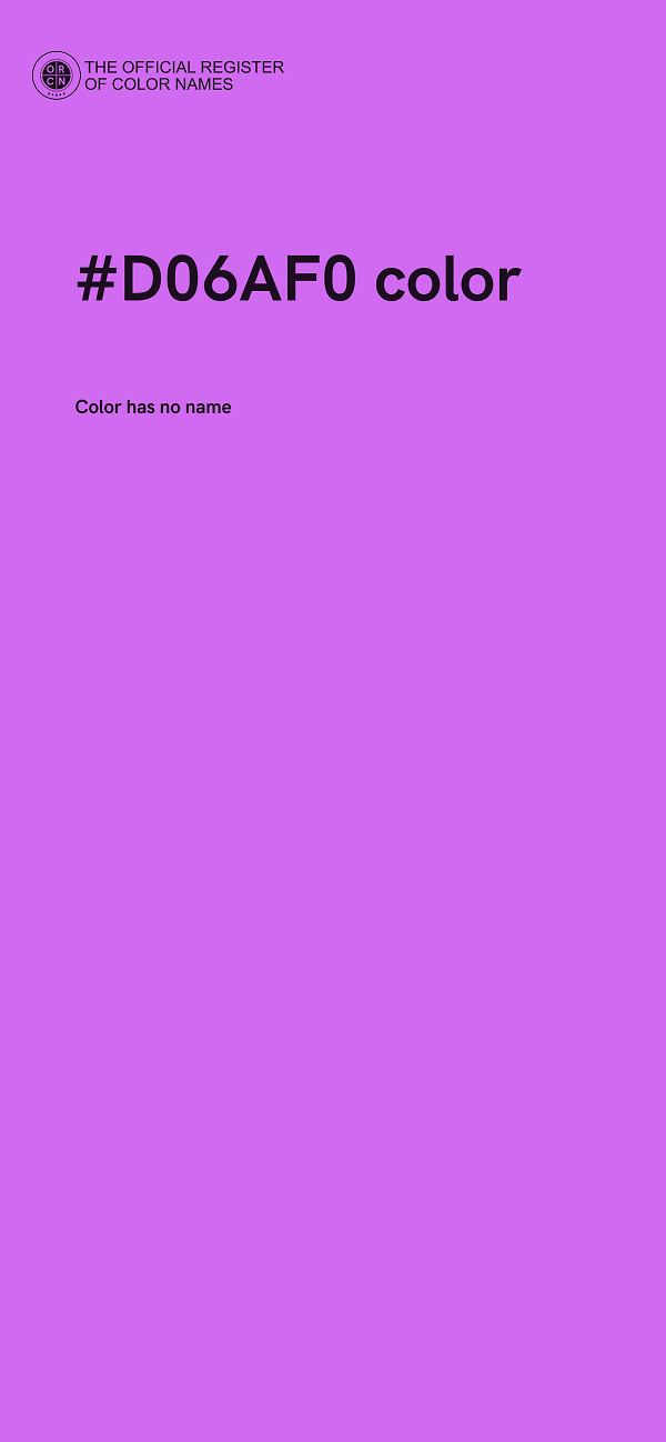 #D06AF0 color image