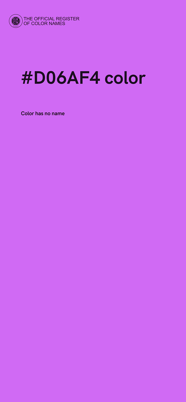 #D06AF4 color image