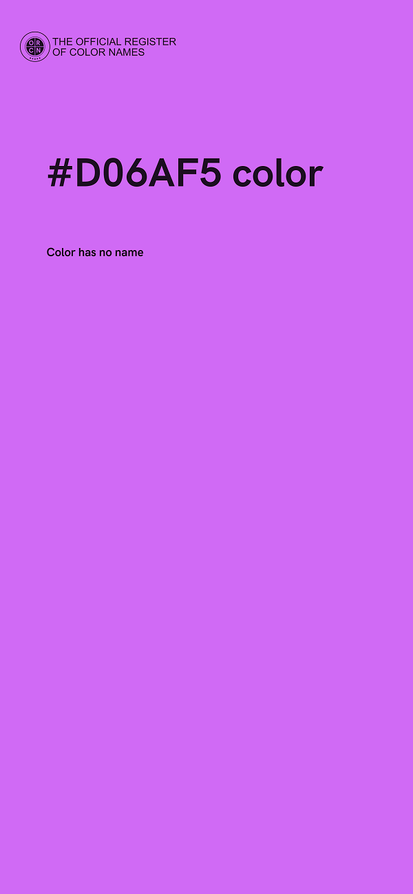 #D06AF5 color image