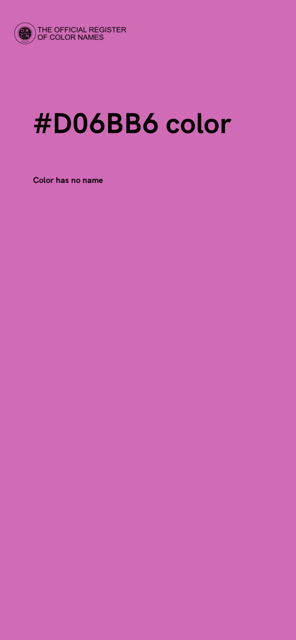 #D06BB6 color image