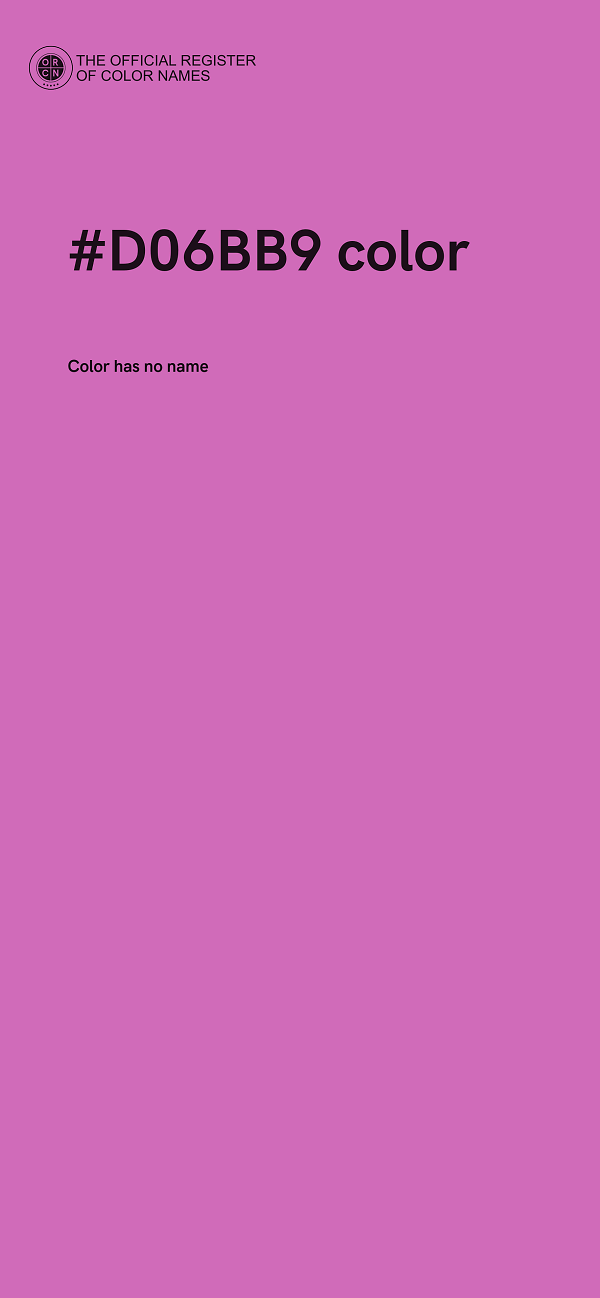 #D06BB9 color image