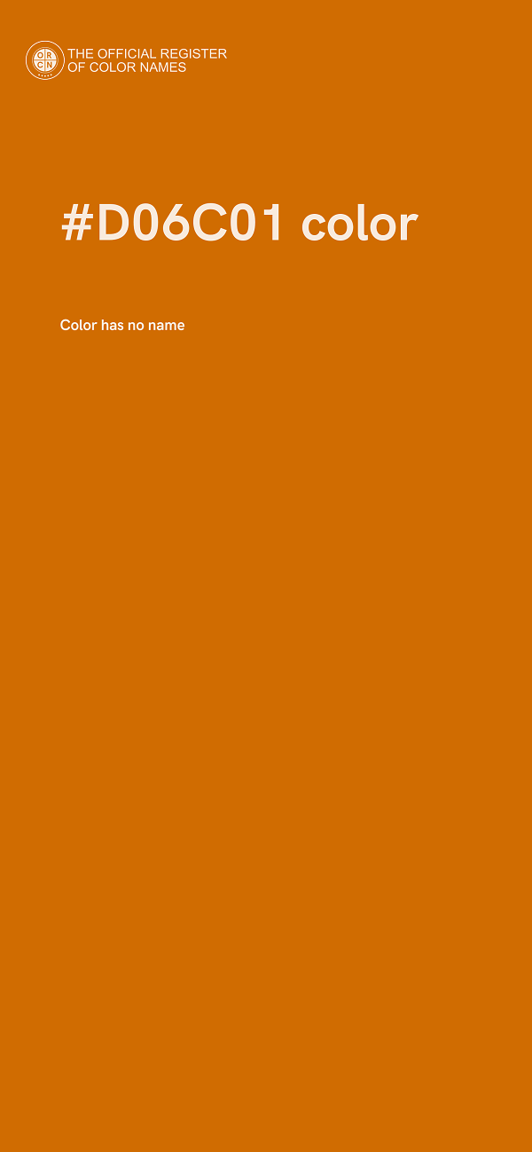 #D06C01 color image