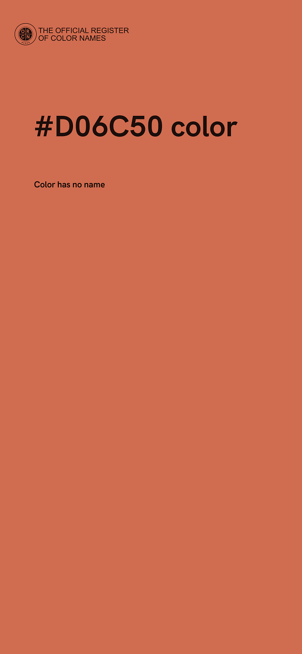 #D06C50 color image
