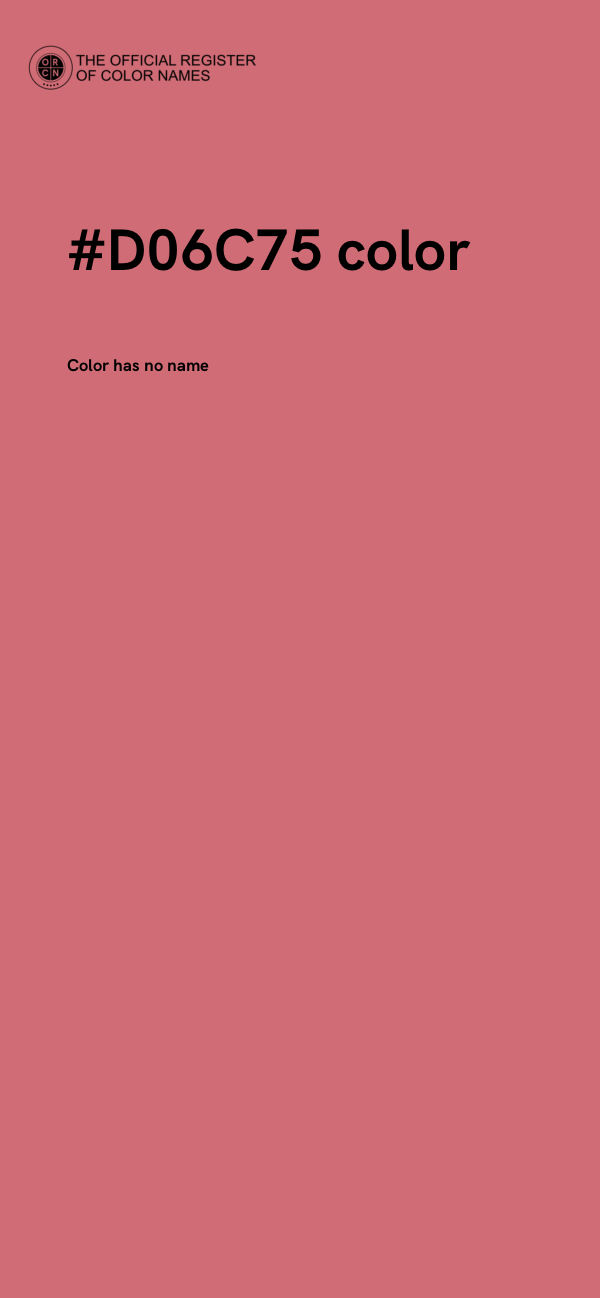 #D06C75 color image